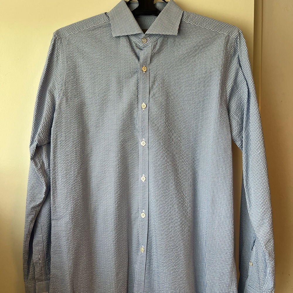 Canali button down long sleeve dress shirt